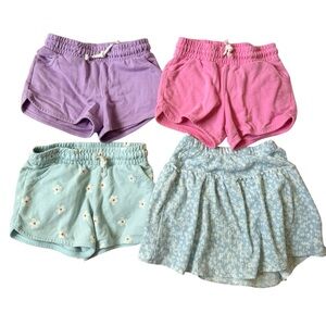 Bundle of 4: Cat & Jack Girls Shorts & Zara Skort Set - Size M (8)